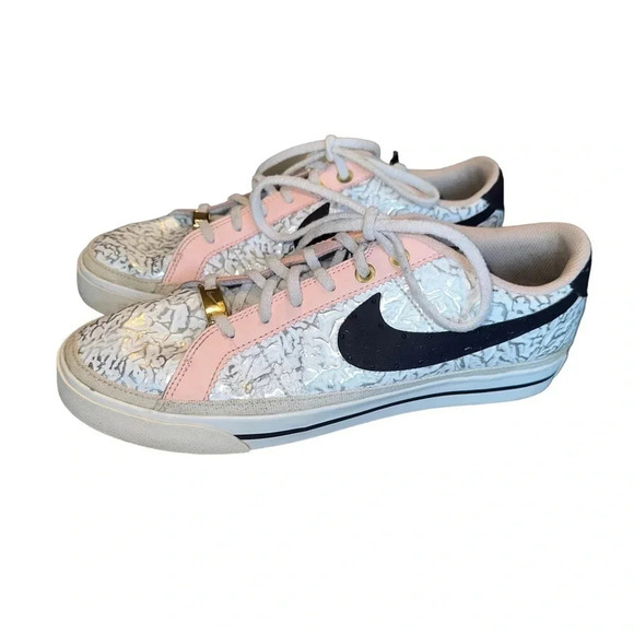 Nike Court Legacy SDC white silver Serena Williams sneakers women’s size‎ 9 - Picture 1 of 10